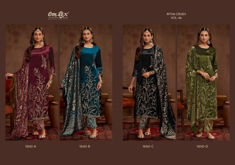 Omtex ritha crush 46 wholesale maheshwari handloom unstitched dress material